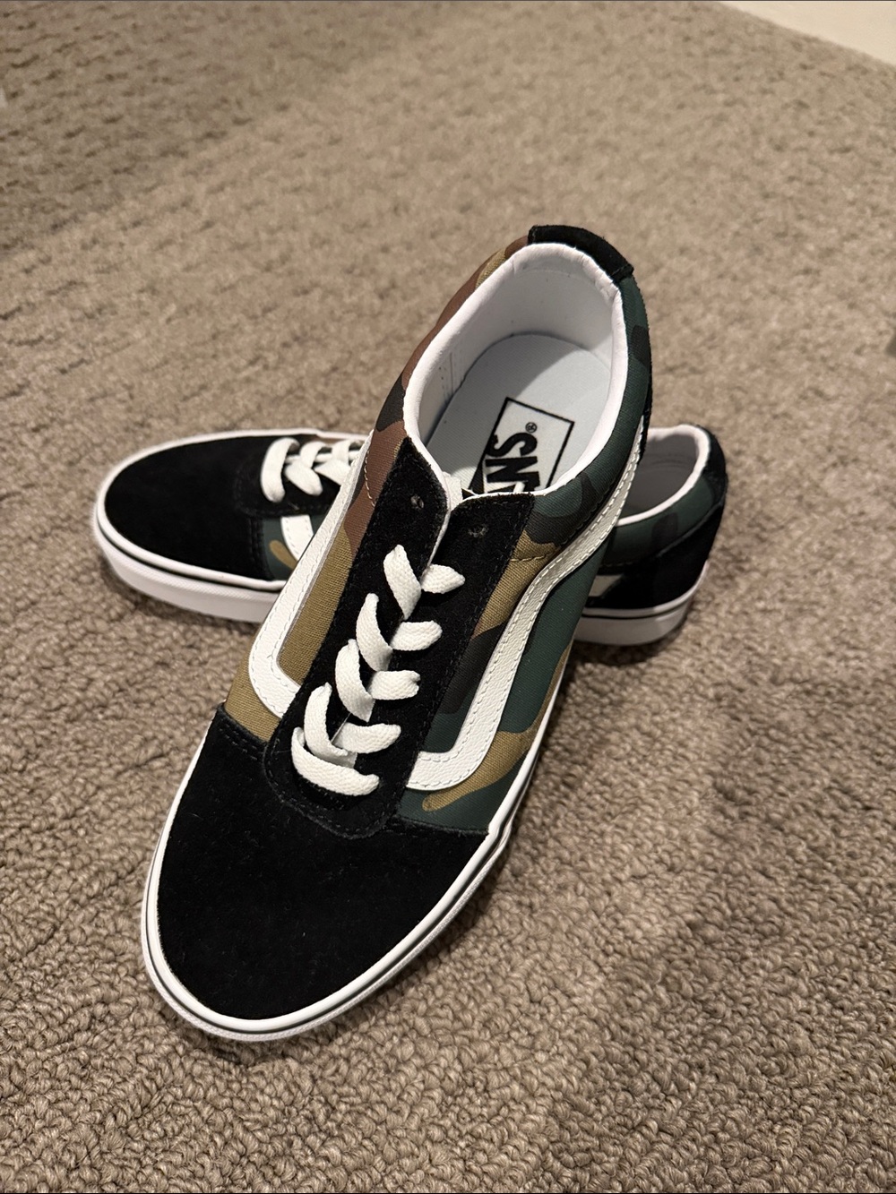 Vans Camo Old Skool Sneakers in Black, Green & Brown